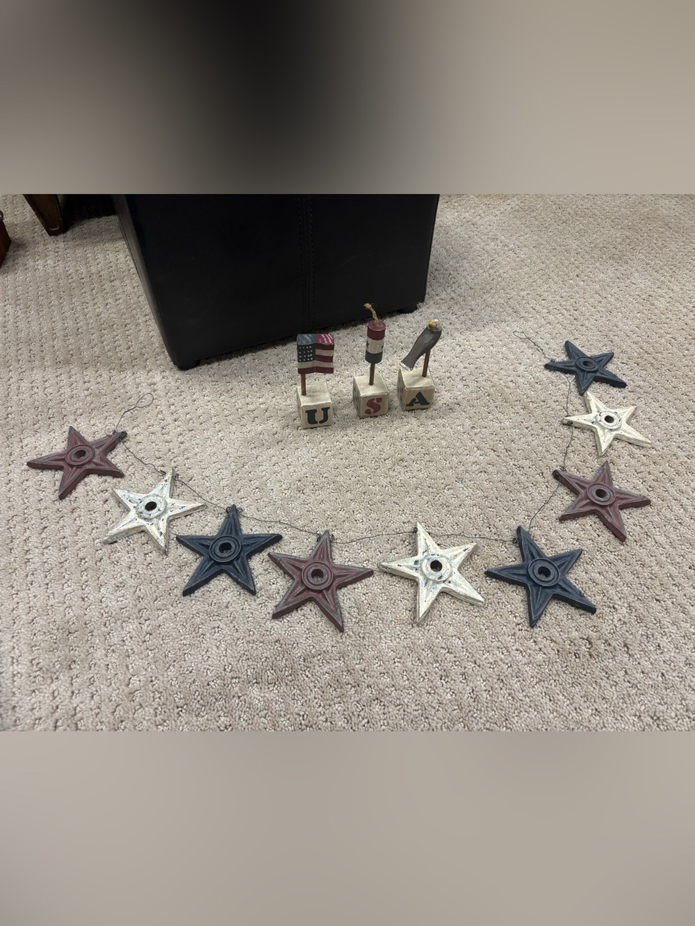 Rustic Star Garland and USA Shelf Sitters